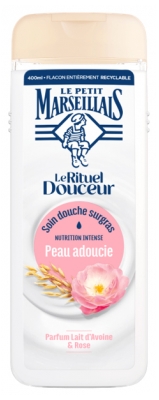 Le Petit Marseillais Soin Douche Le Rituel Douceur Peau Adoucie Lait d'Avoine et Rose 400 ml