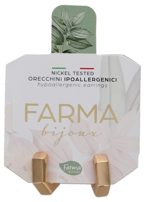 Farma Bijoux Boucles d'Oreilles Hypoallergéniques Créoles Octogonales 17 mm