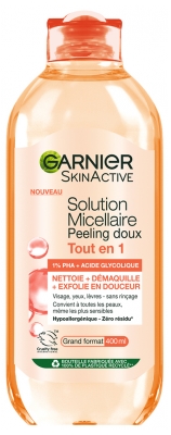Garnier SkinActive Mizellare Lösung Sanftes Peeling Alles in 1 400 ml