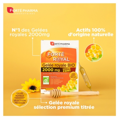 Forté Pharma Forté Royal Gelée Royale 2000 mg Bio 20 Ampoules