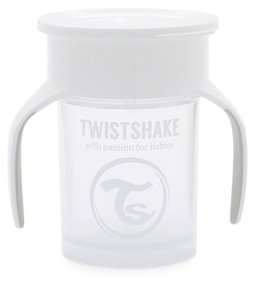 Twistshake 360 Grādu Krūze 230 ml 6 Mēneši un Vecāki - Krāsa: White