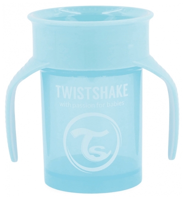 Twistshake Tasse 360 Degrés 230 ml 6 Mois et + - Couleur : Bleu Pastel
