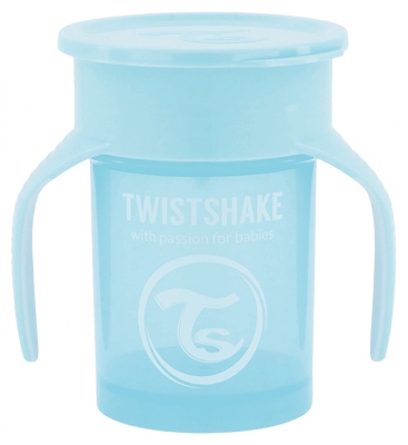 Twistshake Tasse 360 Degrés 230 ml 6 Mois et + - Couleur : Bleu Pastel