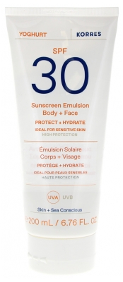 Korres Yoghurt Émulsion Solaire Corps & Visage SPF30 200 ml