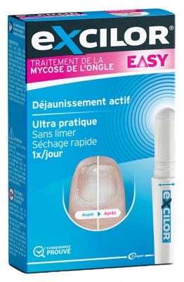 Excilor Easy Traitement Mycose de l'Ongle Déjaunissement Actif 4 ml