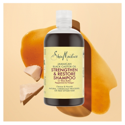 SheaMoisture Šampon za krepitev in revitalizacijo z jamajškim črnim ricinusovim oljem 384 ml