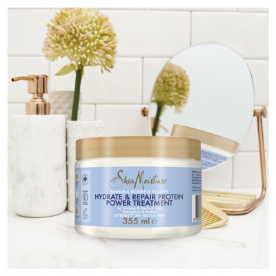 SheaMoisture Manuka Medus un Jogurta Atjaunojošā Maska 355 ml