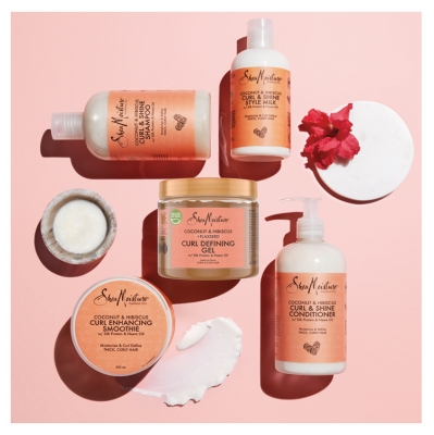 SheaMoisture Kokos a Ibišek Zvýrazňující Smoothie na kadeře 326 ml