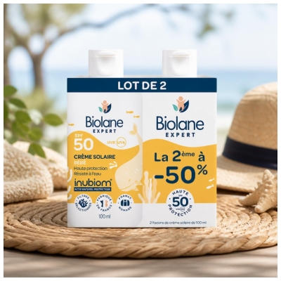 Biolane Expert Zonnecrème SPF50 Set van 2 x 100 ml