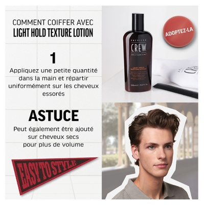 American Crew Crème Coiffante Fixation Souple et Effet Invisible 250 ml