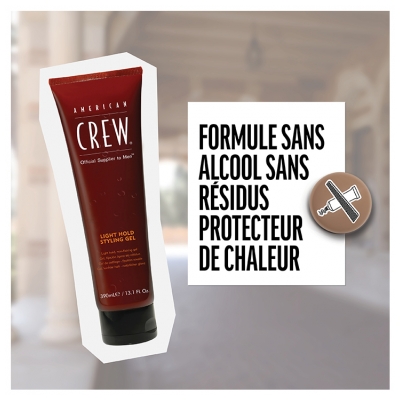 American Crew Light Hold Gel de Coiffage Fixation Souple 250 ml