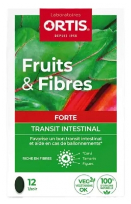 Ortis Fruits & Fibres Forte Transit Intestinal 12 Comprimés
