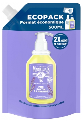 Le Petit Marseillais Gel Lavant Mains Pur Savon & Lavande Éco-Recharge 500 ml