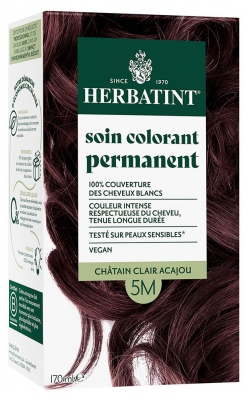 Herbatint Permanent Hårfärg 170 ml - Färg: 5M Ljus kastanj Mahogny