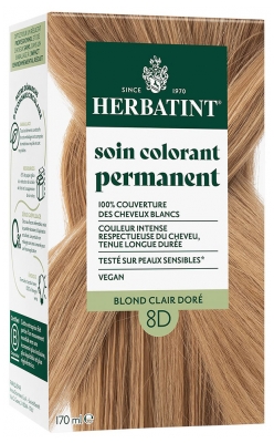Herbatint Permanente Farbpflege 170 ml - Haarfärbung: 8D Hell-Goldblond