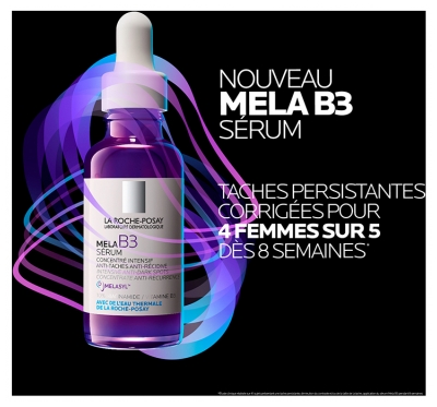 La Roche-Posay Mela B3 Sérum Concentré Anti-Taches 30 ml + Anthelios UVmune 400 Fluide Anti-Taches SPF50+ Sans Parfum 15 ml Offert