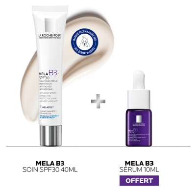 La Roche-Posay Mela B3 Soin Correcteur Anti-Taches SPF30 40 ml + Sérum Concentré Anti-Taches 10 ml Offert
