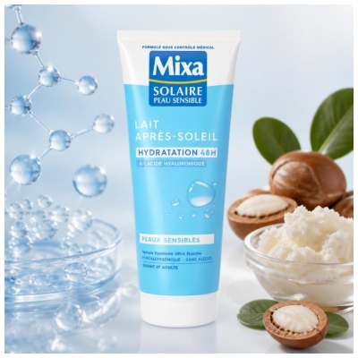Mixa Poveikio po saulės pienelis, drėkinantis 48 valandas, 200 ml