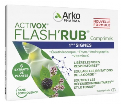 Arkopharma Flash'Rub Activox 15 Comprimés