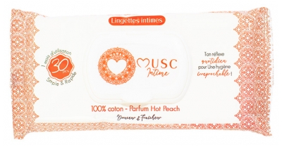 Musc Intime Lingettes Intimes Hot Peach 30 Lingettes