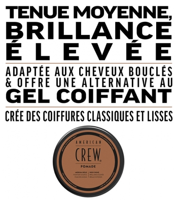 American Crew Pomade Cire de Coiffage Fixation Souple 85 g