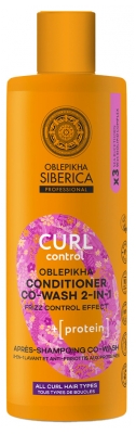 Natura Siberica Oblepikha Curl Control Après-Shampoing Co-Wash 2en1 Lavant et Anti-Frisottis aux Protéines 400 ml