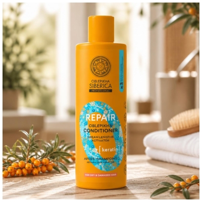 Natura Siberica Oblepikha Repair Après-Shampoing Réparateur Kératine 400 ml
