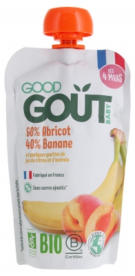 Good Goût Abricot Banane dès 4 Mois Bio 120 g