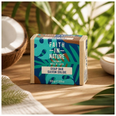 Faith In Nature Trdo milo z naravnim kokosom 100 g
