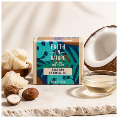 Săpun Solid cu Nucă de Cocos Faith In Nature 100 g