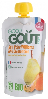 Good Goût Poire Williams Clémentine dès 4 Mois Bio 120 g