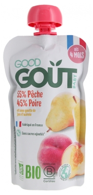 Good Goût Pêche Poire dès 4 Mois Bio 120 g
