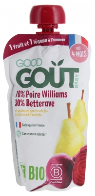 Good Goût Poire Williams Betterave dès 4 Mois Bio 120 g