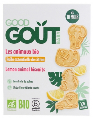 Good Goût Les Animaux à l'Huile Essentielle de Citron Dès 10 Mois Bio 80 g