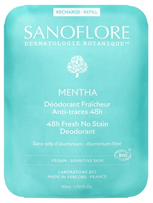 Sanoflore Déodorant Fraîcheur 48H Mentha Recharge Bio 50 ml