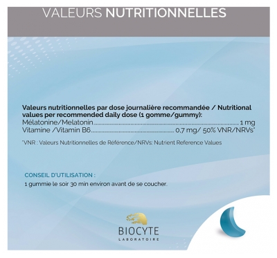 Biocyte Longevity Noctrim Sommeil 60 Gummies