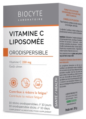 Biocyte Longevity Vitamine C Liposomée 10 Sticks
