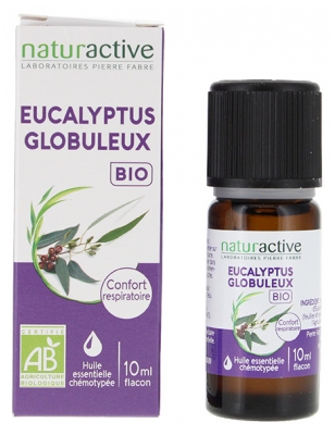 Naturactive Sertificēta Bioloģiskā Eikalipta Globulus (Eucalyptus globulus labill) Ēteriskā Eļļa 10 ml