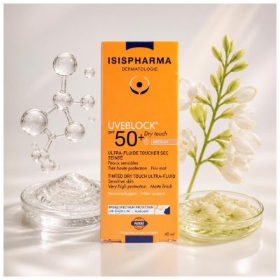 Isispharma Uveblock Ultra-Fluide Toucher Sec Teinté SPF50+ 40 ml