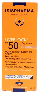 Isispharma Uveblock Ultra-Fluide Toucher Sec Teinté SPF50+ 40 ml