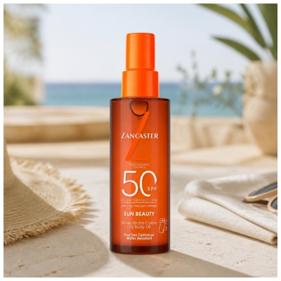Lancaster Sun Beauty Suho olje za telo SPF50 150 ml