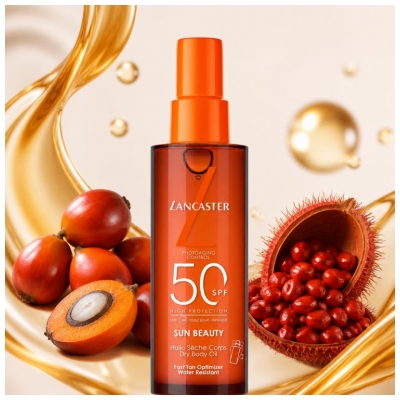 Lancaster Sun Beauty Suho olje za telo SPF50 150 ml