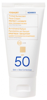 Korres Yoghurt Crema Solare Colorata per il Viso SPF50 50 ml