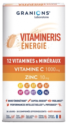 Granions Vitamineris Energia 1000 mg 30 Comprimidos Efervescentes