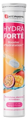 Forté Pharma Hydra Forté Booster d'Hydratation 24 Comprimés Effervescents - Goût : Mangue Passion