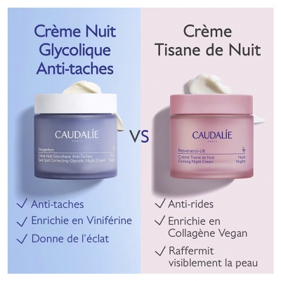Caudalie Vinoperfect Crème Nuit Glycolique Anti-Taches Recharge 50 ml