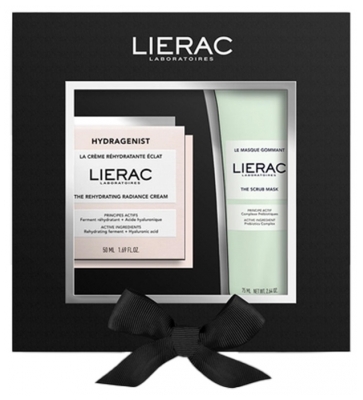 Lierac Hydragenist Den fugtgivende creme for glød 50 ml + Eksfolierende maske 75 ml