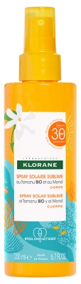 Klorane Sublime Solskyddsspray med Ekologisk Tamanu och Monoï SPF50 200 ml