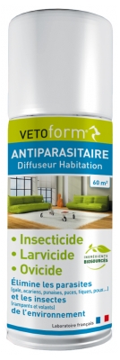 Vetoform Antiparasitaire Diffuseur Habitation 60 m2 150 ml