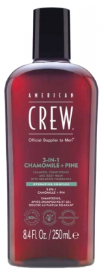 American Crew Crema Hidratante Relajante 3en1 Camomila + Pino 250 ml